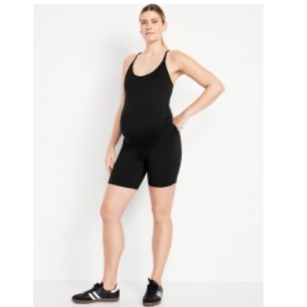 NWT Old Navy Maternity CloudComfy Cami Short Bodysuit Pull On Athletic Sz XL